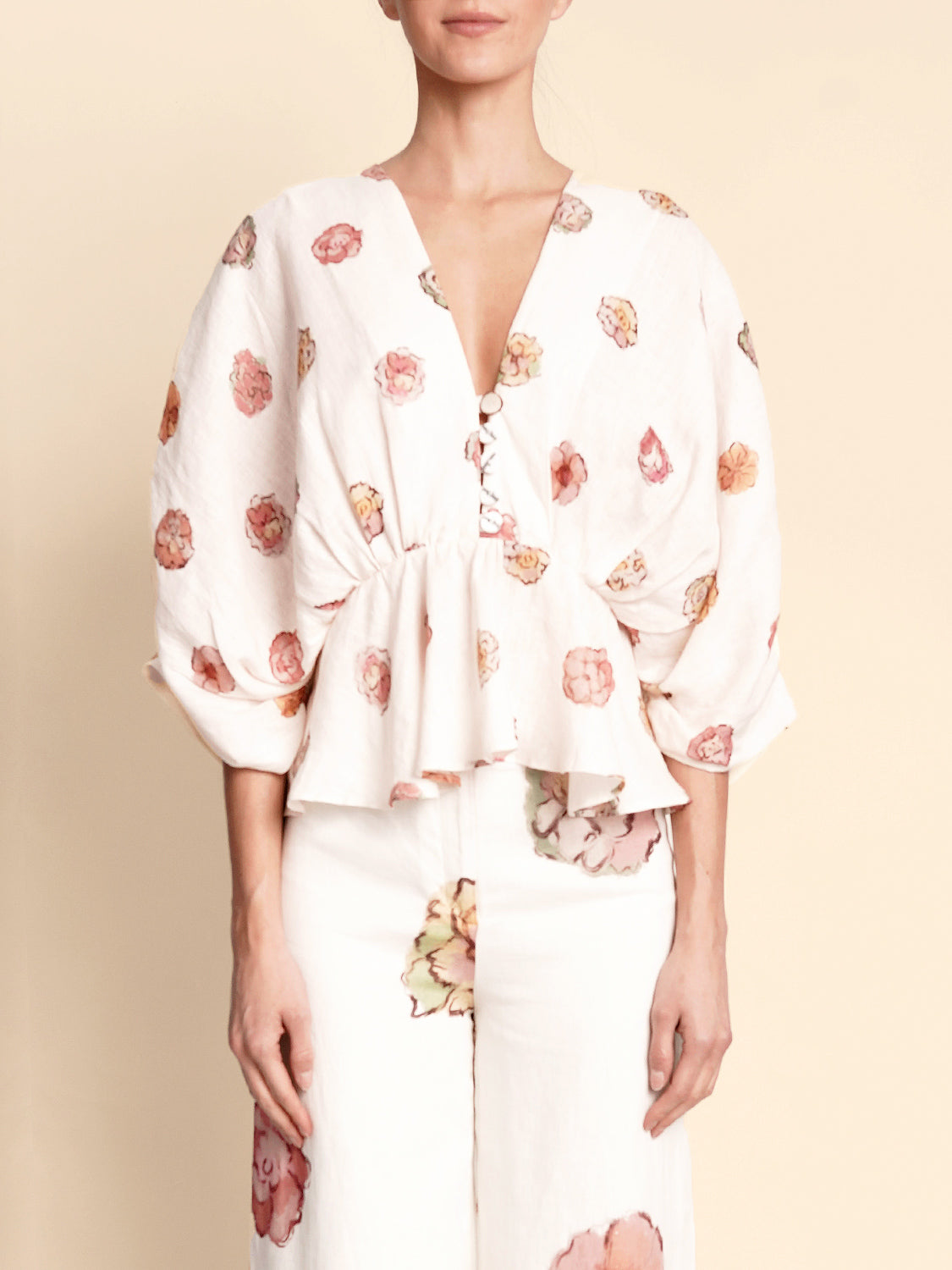 ABEL BLOUSE IVORY MINI FLORAL